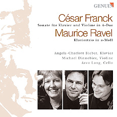 CD album cover 'Französische Kammermusik' (GEN 85512) with Angela-Charlott Bieber, Michael Dinnebier, Arvo Lang