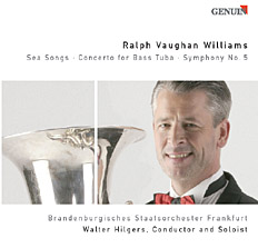 CD album cover 'Ralph Vaughan Williams' (GEN 86064) with Walter Hilgers, Brandenburgisches Staatsorchester Frankfurt