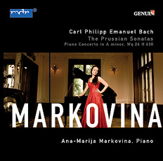 CD album cover 'Carl Philipp Emanuel Bach ' (GEN 87097) with Ana-Marija Markovina, Federico Longo