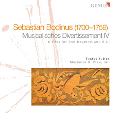 CD album cover 'Sebastian Bodinus (1700-1759)' (GEN 89528) with Toutes Suites , Marianne Richert Pfau