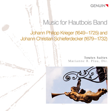 CD album cover 'Music for Hautbois Band' (GEN 12536) with Marianne R. Pfau, Toutes Suites 