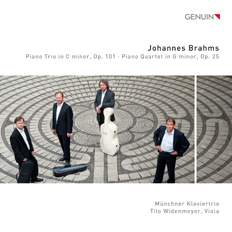 CD album cover 'Johannes Brahms (1833-1897)' (GEN 12246) with Münchner Klaviertrio, Tilo Widenmeyer
