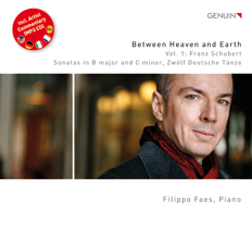 CD album cover 'Between Heaven and Earth' (GEN 13263) with Filippo Faes