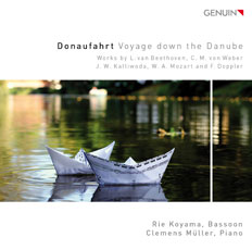 CD album cover 'Voyage down the Danube' (GEN 15334) with Rie Koyama, Clemens Mller
