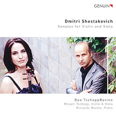CD album cover 'Dmitri Shostakovich' (GEN 16428) with Duo TschoppBovino, Mirjam Tschopp , Riccardo Bovino