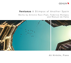 CD album cover 'Ventanas  A Glimpse of Another Spain' (GEN 18606) with Ali Hirche