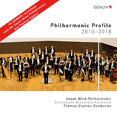 CD album cover 'Philharmonic Profile' (GEN 18630) with Schsische Blserphilharmonie, Thomas Clamor