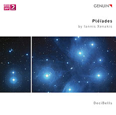 CD album cover 'Pléïades' (GEN 19633) with DeciBells, Domenico Melchiorre