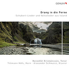 CD album cover 'Drang in die Ferne' (GEN 19645) with Benedikt Kristjánsson, Tillmann Höfs, Alexander  Schmalcz