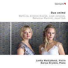 CD album cover 'Duo anim' (GEN 19671) with Lenka Matejkov, Dariya Hrynkiv