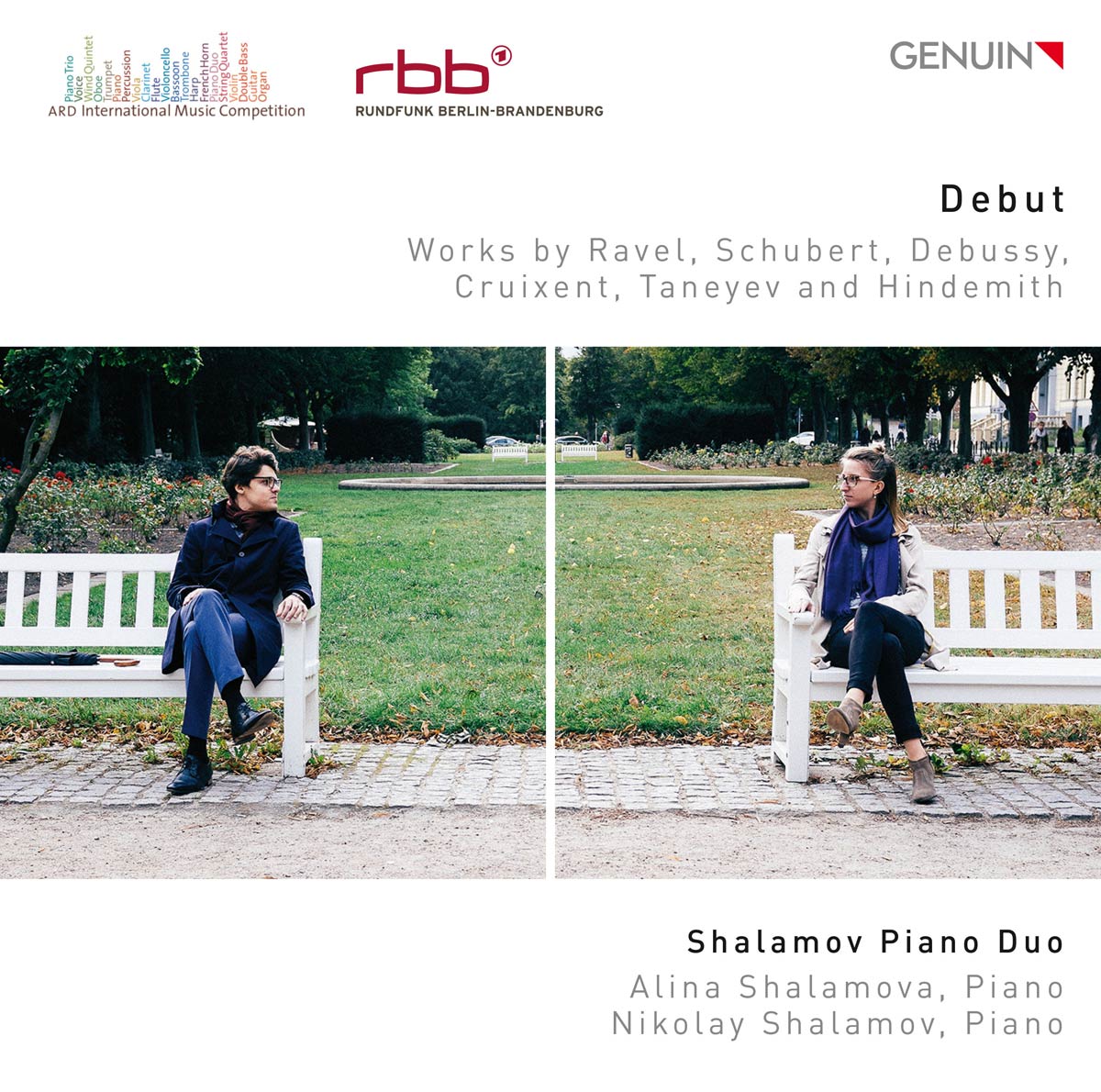 CD album cover 'Debut' (GEN 17461) with Shalamov Piano Duo