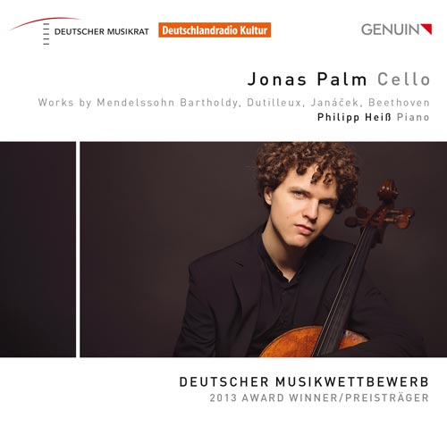 CD album cover 'Jonas Palm, Cello' (GEN 15341) with Jonas Palm, Philipp Hei