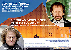 Monumental und mystisch - Busonis Klavierkonzert am 28.4.09 in der Berliner Philharmonie