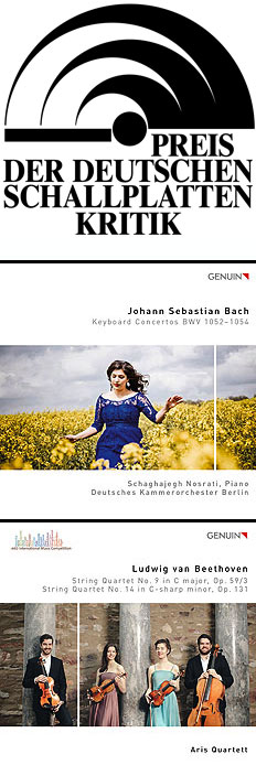 Aris Quartett and Schaghajegh Nosrati: Two GENUIN CDs nominated for the German Record Critics' Award
