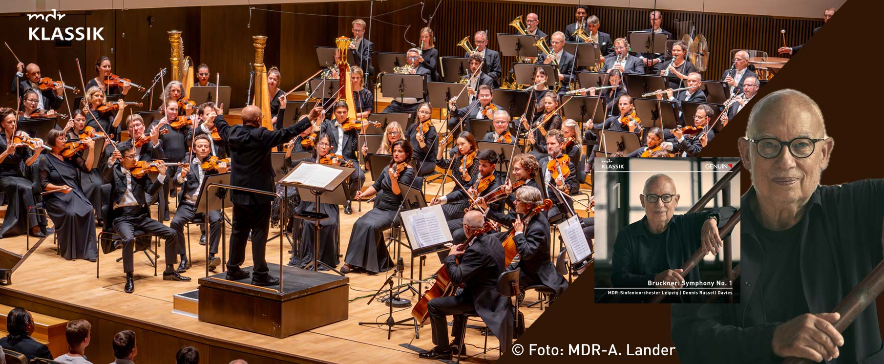 Bruckner-Zyklus mit allen Sinfonien in ihren Erstfassungen eingespielt vom MDR Sinfonieorchester unter Dennis Russell Davies