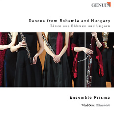Tänze aus Böhmen und Ungarn CD album cover 'Tänze aus Böhmen und Ungarn' (GEN 04045) with Ensemble Prisma