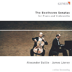 Die Beethoven-Sonaten für Klavier und Violoncello CD album cover 'Die Beethoven-Sonaten für Klavier und Violoncello' (GEN 03024) with Alexander Baillie, James Lisney