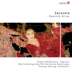 Zarzuela CD album cover 'Zarzuela' (GEN 86071) with Noëmi Nadelmann, Württembergische Philharmonie Reutlingen
