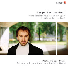 CD album cover 'Sergei Rachmaninoff' (GEN 88112) with Pietro Massa, Orchestra Bruno Maderna, Daniele  Giorgi