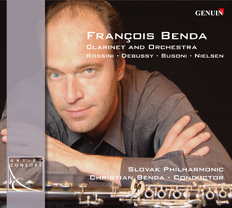 CD album cover 'Clarinet and Orchestra' (GEN 88128) with Fran�ois Benda, Christian Benda, Slowakische Philharmonie