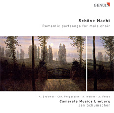 CD album cover 'Schöne Nacht - Romantic partsongs for male choir' (GEN 89138) with Camerata Musica Limburg ...