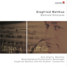 CD album cover 'Siegfried Matthus' (GEN 89144) with Siegfried Matthus, Ola Rudner, Aris  Argiris ...