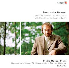 CD album cover 'Ferruccio Busoni' (GEN 88122) with Pietro Massa, Ernst Senff Chor Berlin, Stefan Malzew ...