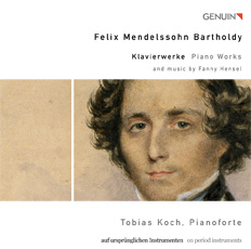 CD album cover 'Felix Mendelssohn Bartholdy, Fanny Hensel' (GEN 89156) with Tobias Koch
