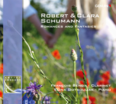 CD album cover 'Robert & Clara Schumann' (GEN 89146) with Fran�ois Benda, Elina Gotsouliak