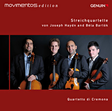 CD album cover 'Streichquartette von Joseph Haydn und B�la Bart�k' (GEN 10172 ) with Quartetto di Cremona