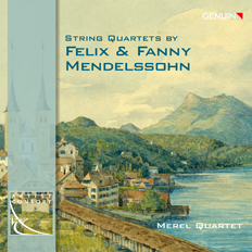 CD album cover 'Felix & Fanny Mendelssohn' (GEN 11204) with Merel Quartet