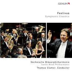 CD album cover 'Festivus' (GEN 11221) with Schsische Blserphilharmonie, Thomas Clamor