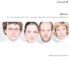 CD album cover 'White' (GEN 11218) with Amaryllis Quartett