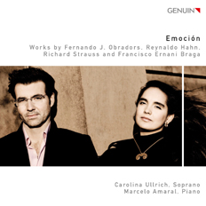 CD album cover 'Emoción' (GEN 12234) with Carolina Ullrich, Marcelo Amaral