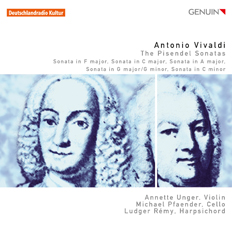 Antonio Vivaldi CD album cover 'Antonio Vivaldi' (GEN 12248) with Annette Unger, Michael Pfaender, Ludger Rémy