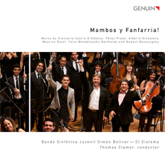 CD album cover 'Mambos y Fanfarria!' (GEN 13260) with Banda Sinfónica Juventil Simón Bolívar, Thomas Clamor