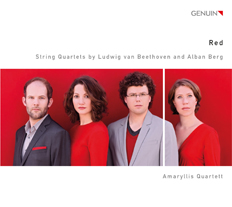 CD album cover 'Red' (GEN 13261) with Amaryllis Quartett