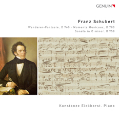 Franz Schubert (1797-1828) CD album cover 'Franz Schubert (1797-1828)' (GEN 13289) with Konstanze Eickhorst