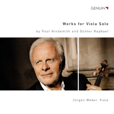 CD album cover 'Works for Viola Solo' (GEN 13265) with Jürgen Weber