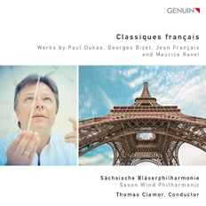CD album cover 'Classiques français' (GEN 13291) with Sächsische Bläserphilharmonie, Thomas Clamor