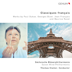 Classiques français CD album cover 'Classiques français' (GEN 13291) with Sächsische Bläserphilharmonie, Thomas Clamor