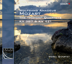 CD album cover 'Wolfgang Amadeus Mozart' (GEN 14297) with Merel Quartet
