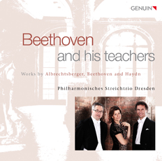 CD album cover 'Beethoven and his teachers' (GEN 14542) with Philharmonisches Streichtrio Dresden