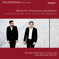 Werke für Violoncello und Klavier CD album cover 'Werke für Violoncello und Klavier' (GEN 14313 ) with Benedict Kloeckner, José Gallardo