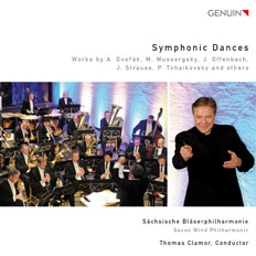 CD album cover 'Symphonic Dances' (GEN 14307) with Sächsische Bläserphilharmonie, Thomas Clamor