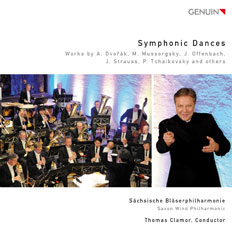 Symphonic Dances CD album cover 'Symphonic Dances' (GEN 14307) with Sächsische Bläserphilharmonie, Thomas Clamor