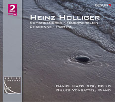 CD album cover 'Heinz Holliger' (GEN 14330) with Daniel Haefliger, Gilles Vonsattel