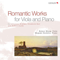 CD album cover 'Romantic Works for Viola and Piano' (GEN 14545) with Rainer Moog, Megumi Hashiba