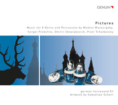 CD album cover 'Pictures' (GEN 15340) with german hornsound, Carsten Duffin, Ralph Ficker, Martin Grom ...
