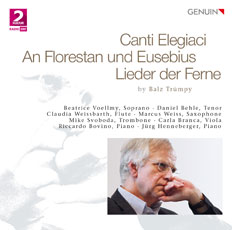 Canti Elegiaci, An Florestan und Eusebius, Lieder der Ferne CD album cover 'Canti Elegiaci, An Florestan und Eusebius, Lieder der Ferne' (GEN 15546) with Beatrice Voellmy ...